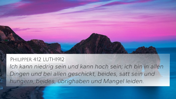 Philipper 4:12 LUTH1912 Bible Verse Image