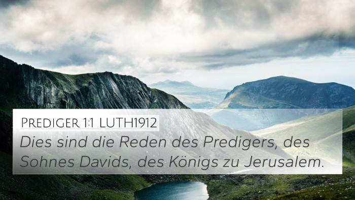 Prediger 1:1 LUTH1912 Bible Verse Image