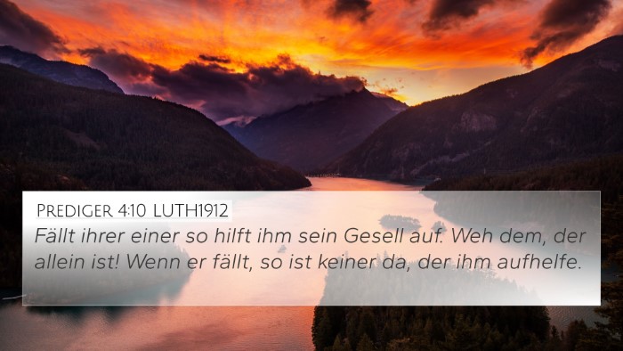 Prediger 4:10 LUTH1912 Bible Verse Image
