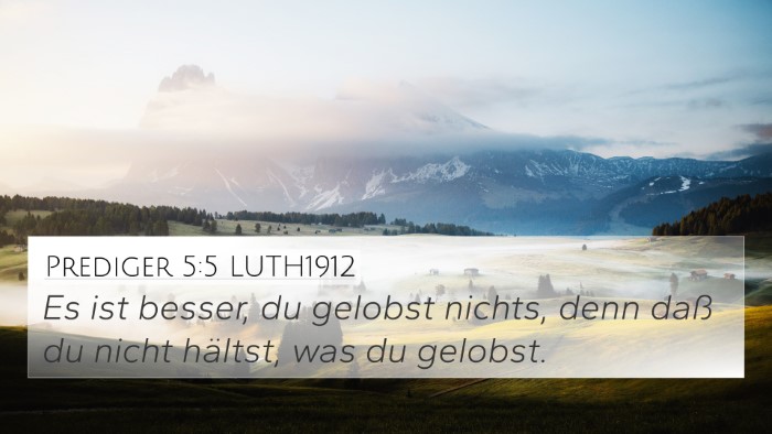 Prediger 5:5 LUTH1912 Bible Verse Image