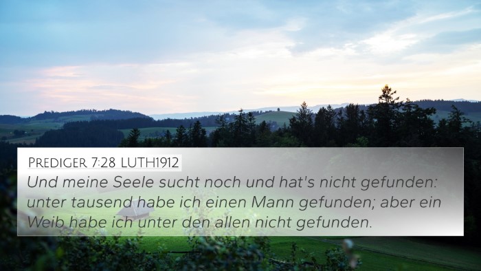 Prediger 7:28 LUTH1912 Bible Verse Image