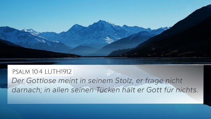 Psalm 10:4 LUTH1912 Bible Verse Image