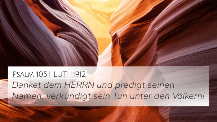 Psalm 105:1 LUTH1912 Bible Verse Image