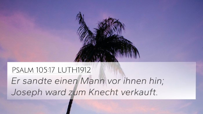 Psalm 105:17 LUTH1912 Bible Verse Image
