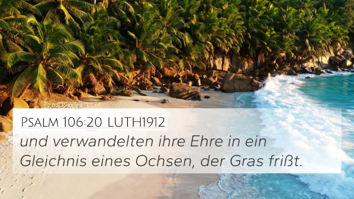 Psalm 106:20 LUTH1912 Bible Verse Image
