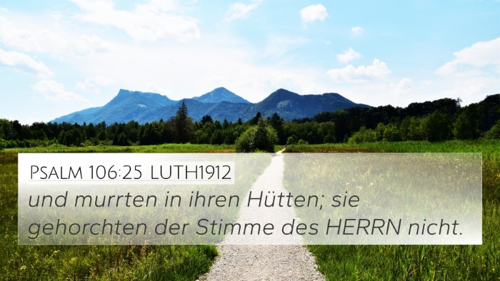 Psalm 106:25 LUTH1912 Bible Verse Image