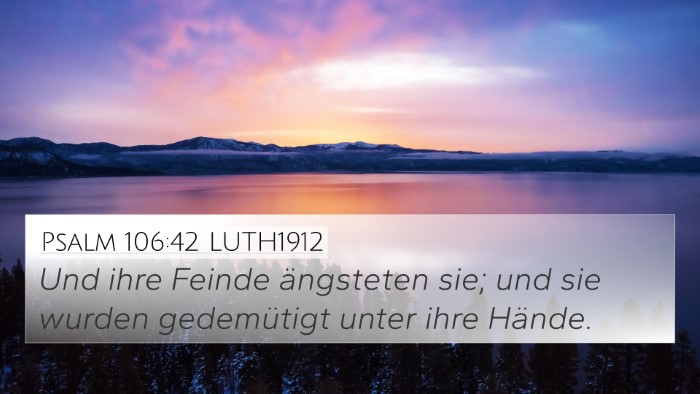Psalm 106:42 LUTH1912 Bible Verse Image
