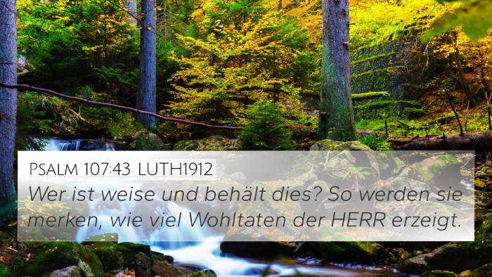 Psalm 107:43 LUTH1912 Bible Verse Image