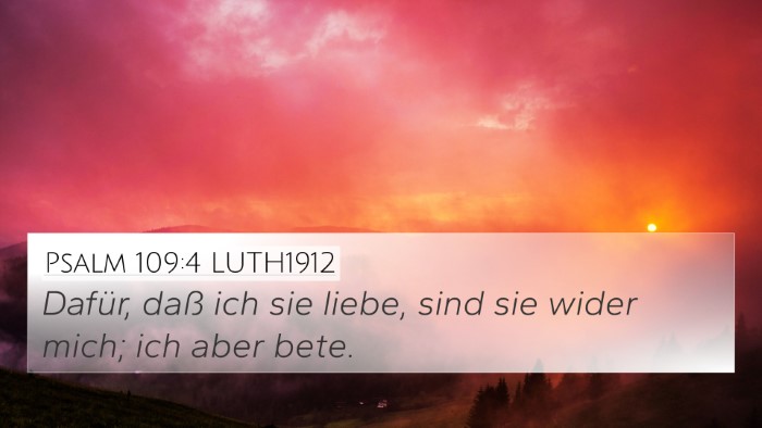 Psalm 109:4 LUTH1912 Bible Verse Image