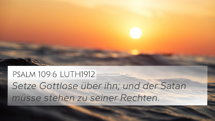 Psalm 109:6 LUTH1912 Bible Verse Image