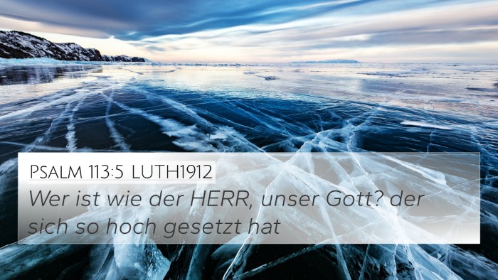 Psalm 113:5 LUTH1912 Bible Verse Image