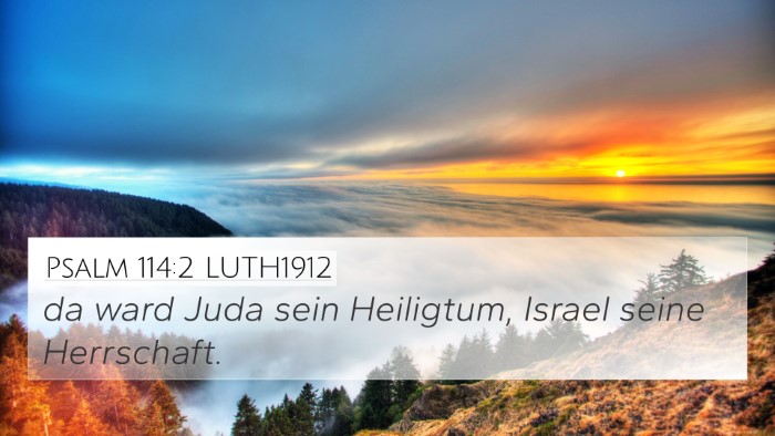 Psalm 114:2 LUTH1912 Bible Verse Image