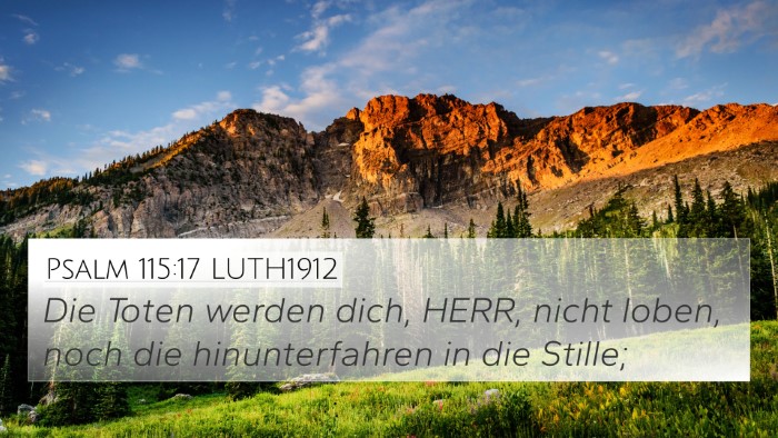 Psalm 115:17 LUTH1912 Bible Verse Image