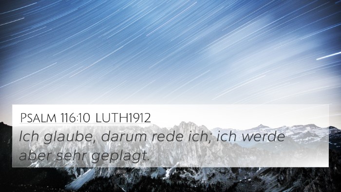 Psalm 116:10 LUTH1912 Bible Verse Image