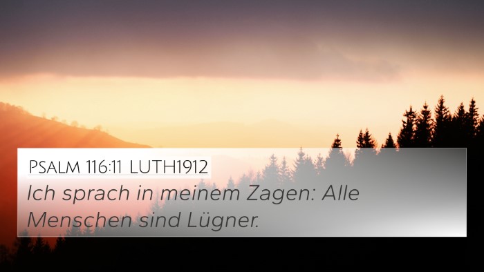 Psalm 116:11 LUTH1912 Bible Verse Image