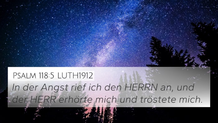 Psalm 118:5 LUTH1912 Bible Verse Image