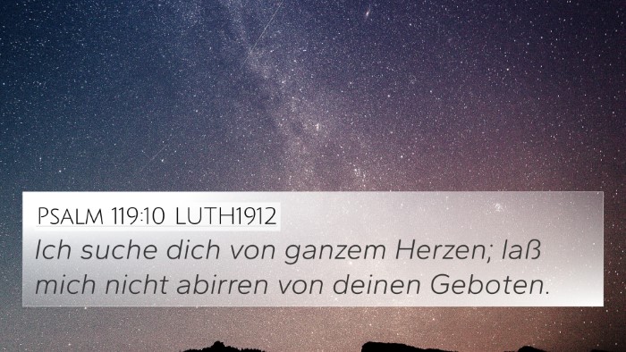 Psalm 119:10 LUTH1912 Bible Verse Image