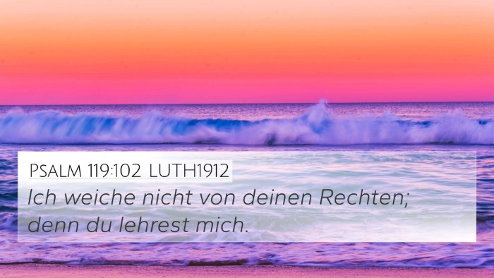 Psalm 119:102 LUTH1912 Bible Verse Image