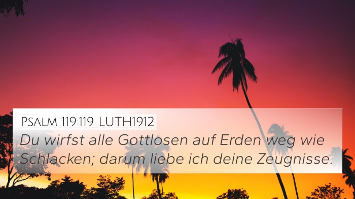 Psalm 119:119 LUTH1912 Bible Verse Image