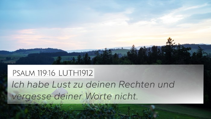 Psalm 119:16 LUTH1912 Bible Verse Image