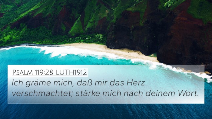 Psalm 119:28 LUTH1912 Bible Verse Image