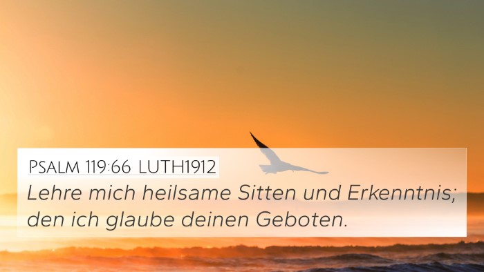 Psalm 119:66 LUTH1912 Bible Verse Image