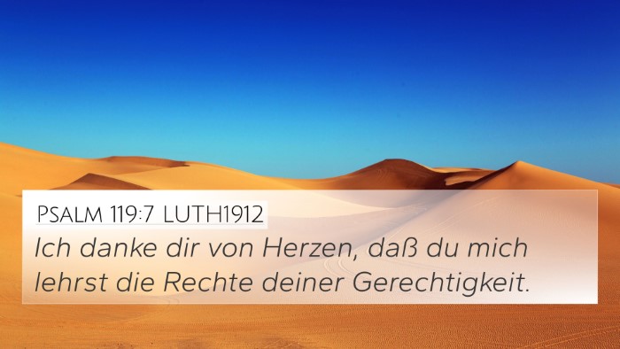 Psalm 119:7 LUTH1912 Bible Verse Image