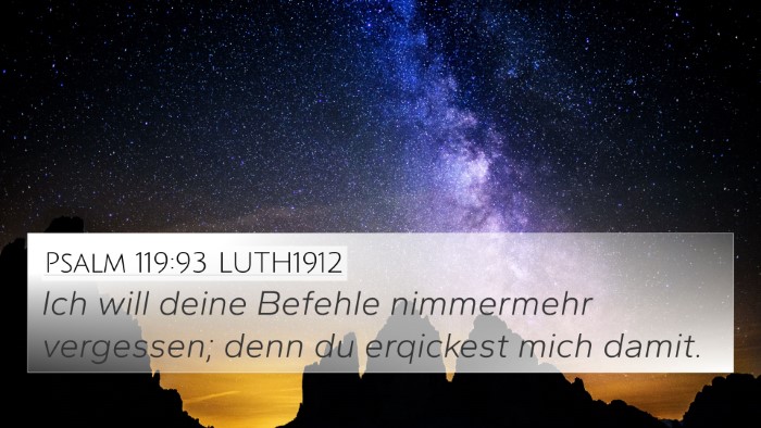 Psalm 119:93 LUTH1912 Bible Verse Image