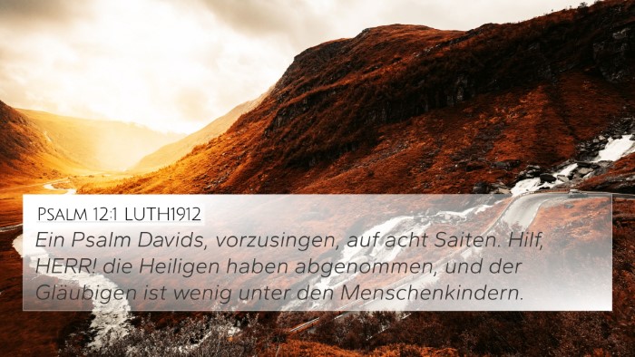 Psalm 12:1 LUTH1912 Bible Verse Image