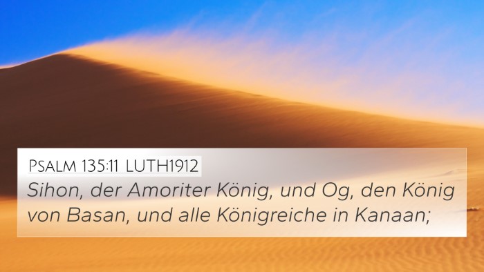 Psalm 135:11 LUTH1912 Bible Verse Image