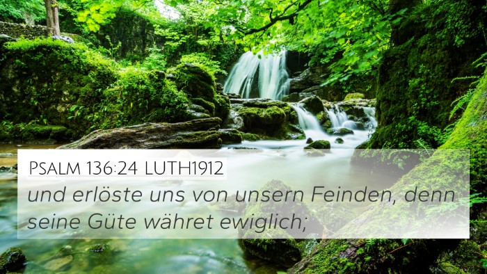 Psalm 136:24 LUTH1912 Bible Verse Image