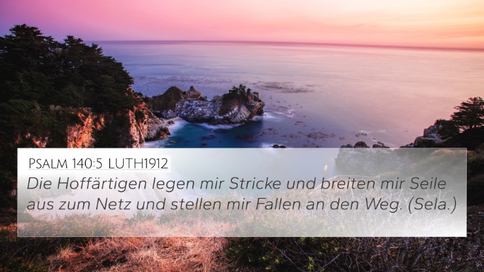 Psalm 140:5 LUTH1912 Bible Verse Image
