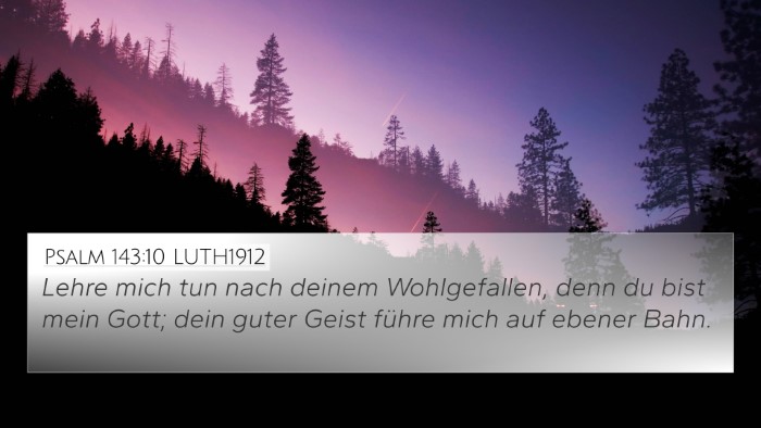Psalm 143:10 LUTH1912 Bible Verse Image