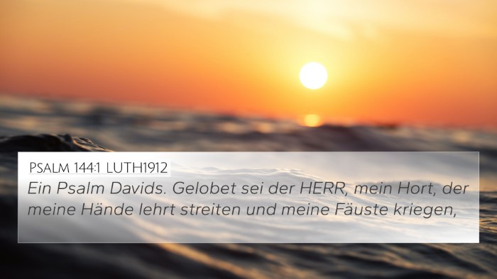 Psalm 144:1 LUTH1912 Bible Verse Image