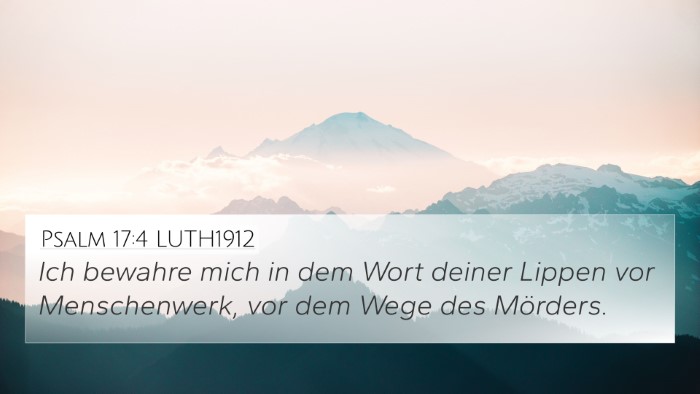 Psalm 17:4 LUTH1912 Bible Verse Image