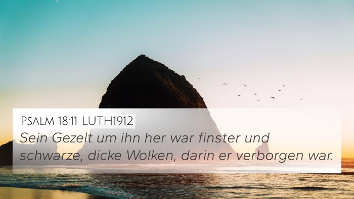 Psalm 18:11 LUTH1912 Bible Verse Image