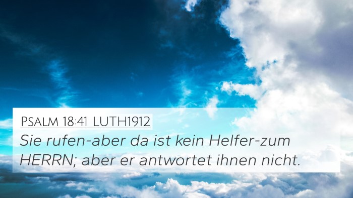 Psalm 18:41 LUTH1912 Bible Verse Image