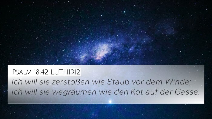 Psalm 18:42 LUTH1912 Bible Verse Image
