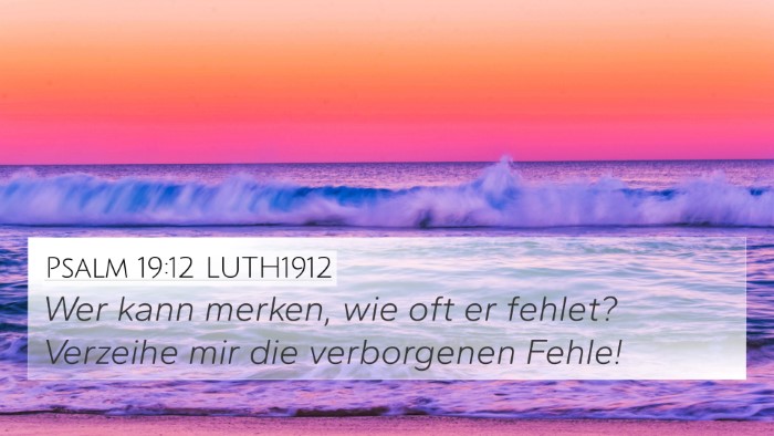 Psalm 19:12 LUTH1912 Bible Verse Image