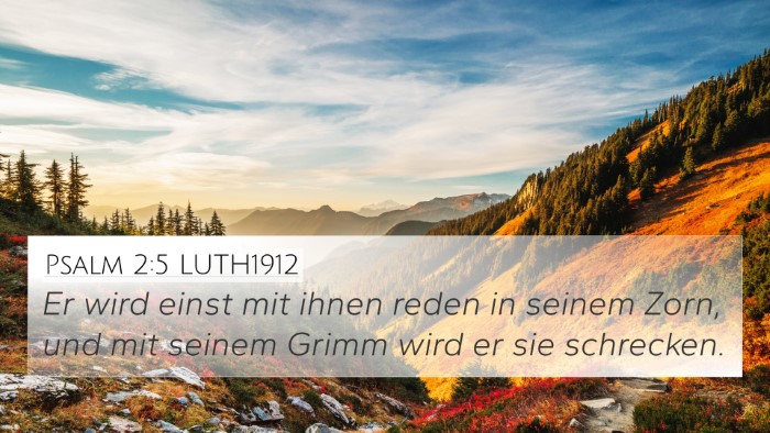 Psalm 2:5 LUTH1912 Bible Verse Image