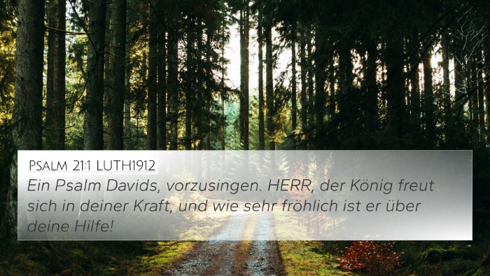 Psalm 21:1 LUTH1912 4K Wallpaper - Ein Psalm Davids, vorzusingen. HERR, der König - 4K Wallpaper Bible Verse