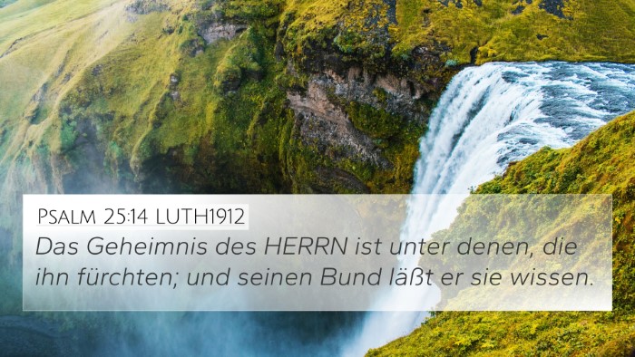 Psalm 25:14 LUTH1912 Bible Verse Image