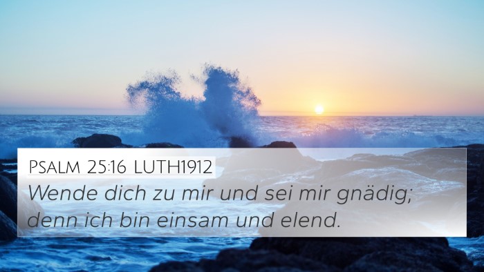 Psalm 25:16 LUTH1912 Bible Verse Image