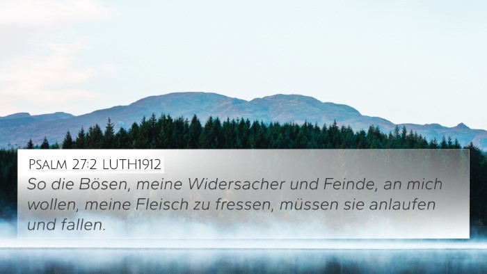 Psalm 27:2 LUTH1912 Bible Verse Image