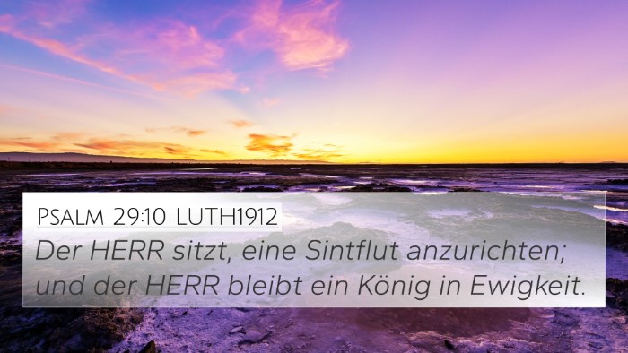Psalm 29:10 LUTH1912 Bible Verse Image