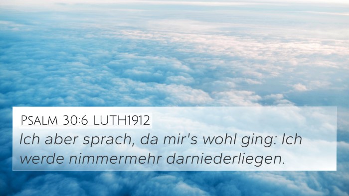 Psalm 30:6 LUTH1912 Bible Verse Image