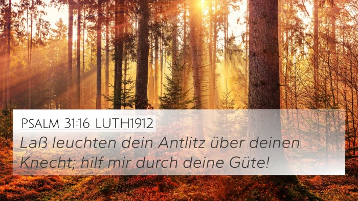 Psalm 31:16 LUTH1912 Bible Verse Image
