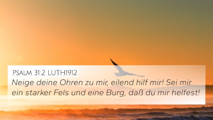 Psalm 31:2 LUTH1912 Bible Verse Image