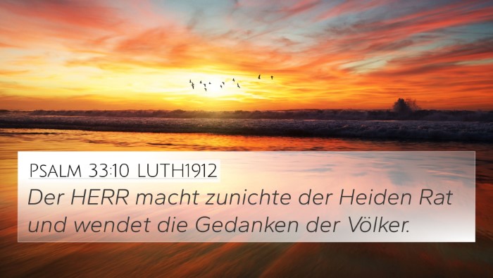 Psalm 33:10 LUTH1912 Bible Verse Image
