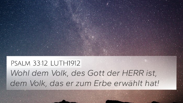 Psalm 33:12 LUTH1912 Bible Verse Image